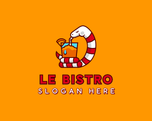 Snake Beverage Bistro logo design