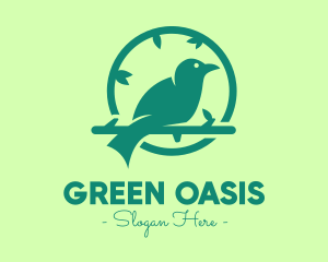 Green Forest Bird logo design