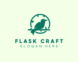 Green Forest Bird logo design