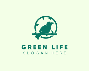 Green Forest Bird logo design