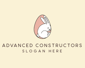 Egg Bunny Rabbit logo design