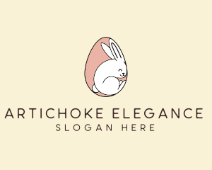 Egg Bunny Rabbit logo design