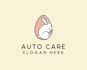 Egg Bunny Rabbit logo design