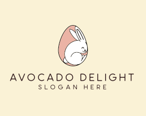 Egg Bunny Rabbit logo design