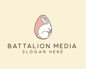 Egg Bunny Rabbit logo design