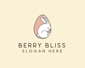 Egg Bunny Rabbit logo design