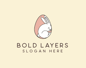 Egg Bunny Rabbit logo design