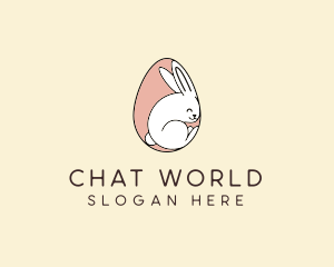 Egg Bunny Rabbit logo design