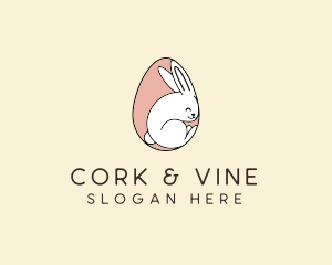 Egg Bunny Rabbit logo design