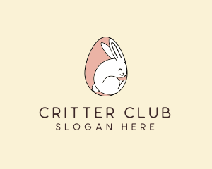 Egg Bunny Rabbit logo design