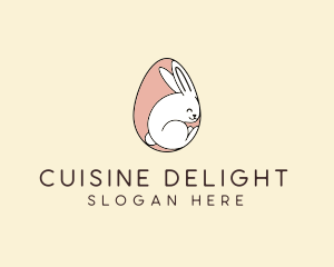 Egg Bunny Rabbit logo design