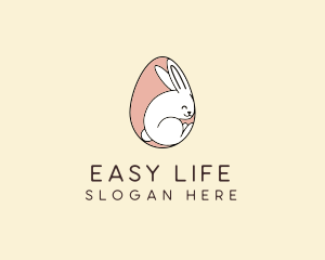 Egg Bunny Rabbit logo design