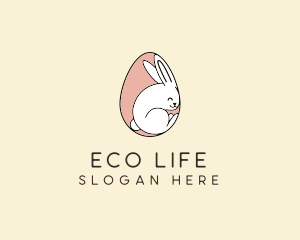 Egg Bunny Rabbit logo design