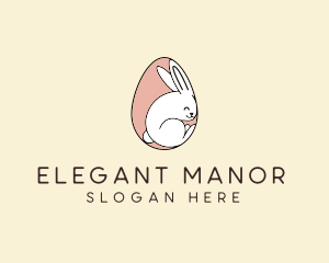 Egg Bunny Rabbit logo design