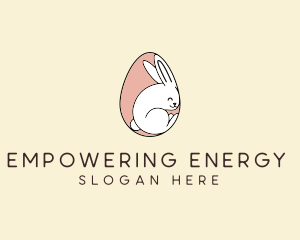 Egg Bunny Rabbit logo design