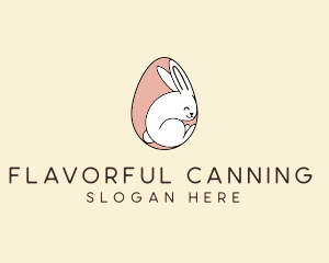 Egg Bunny Rabbit logo design