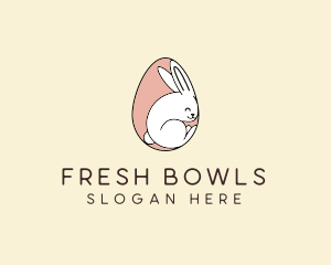 Egg Bunny Rabbit logo design