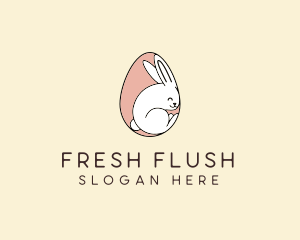 Egg Bunny Rabbit logo design