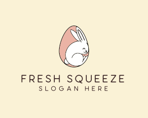 Egg Bunny Rabbit logo design