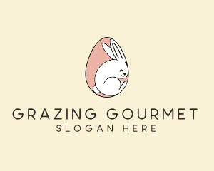 Egg Bunny Rabbit logo design