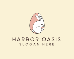 Egg Bunny Rabbit logo design