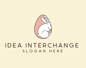 Egg Bunny Rabbit logo design