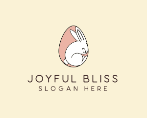 Egg Bunny Rabbit logo design