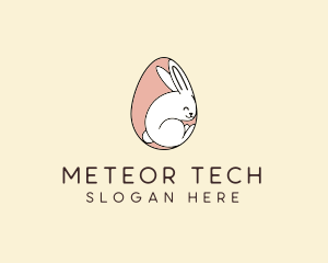 Egg Bunny Rabbit logo design