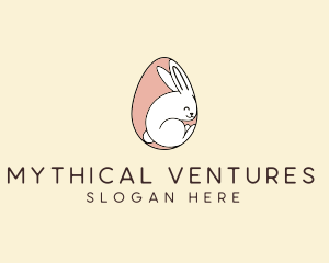 Egg Bunny Rabbit logo design