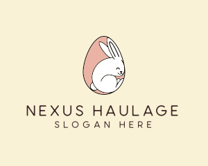 Egg Bunny Rabbit logo design