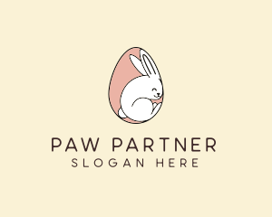 Egg Bunny Rabbit logo design