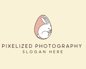 Egg Bunny Rabbit logo design