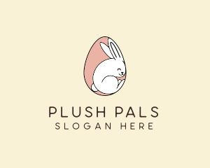 Egg Bunny Rabbit logo design