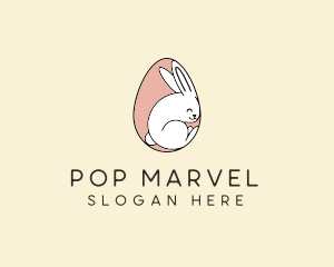 Egg Bunny Rabbit logo design