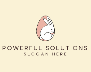 Egg Bunny Rabbit logo design