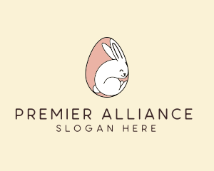 Egg Bunny Rabbit logo design