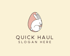 Egg Bunny Rabbit logo design