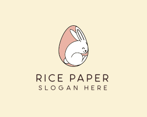 Egg Bunny Rabbit logo design