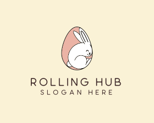 Egg Bunny Rabbit logo design