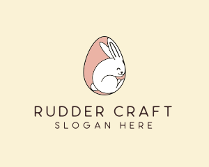 Egg Bunny Rabbit logo design