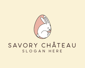 Egg Bunny Rabbit logo design