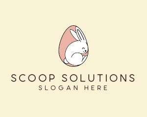 Egg Bunny Rabbit logo design