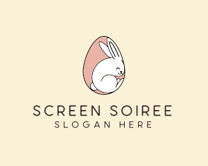 Egg Bunny Rabbit logo design