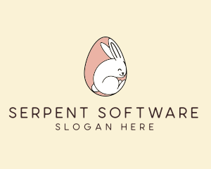 Egg Bunny Rabbit logo design