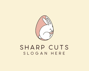 Egg Bunny Rabbit logo design