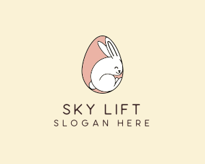 Egg Bunny Rabbit logo design