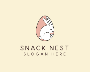 Egg Bunny Rabbit logo design