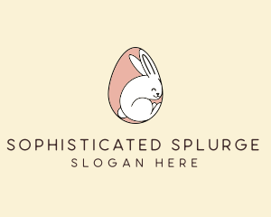 Egg Bunny Rabbit logo design