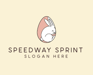 Egg Bunny Rabbit logo design