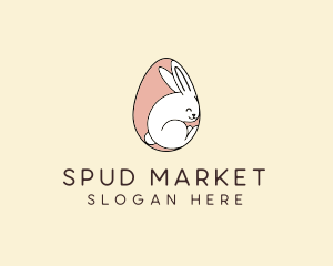 Egg Bunny Rabbit logo design